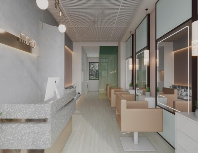 现代美发店3D模型下载